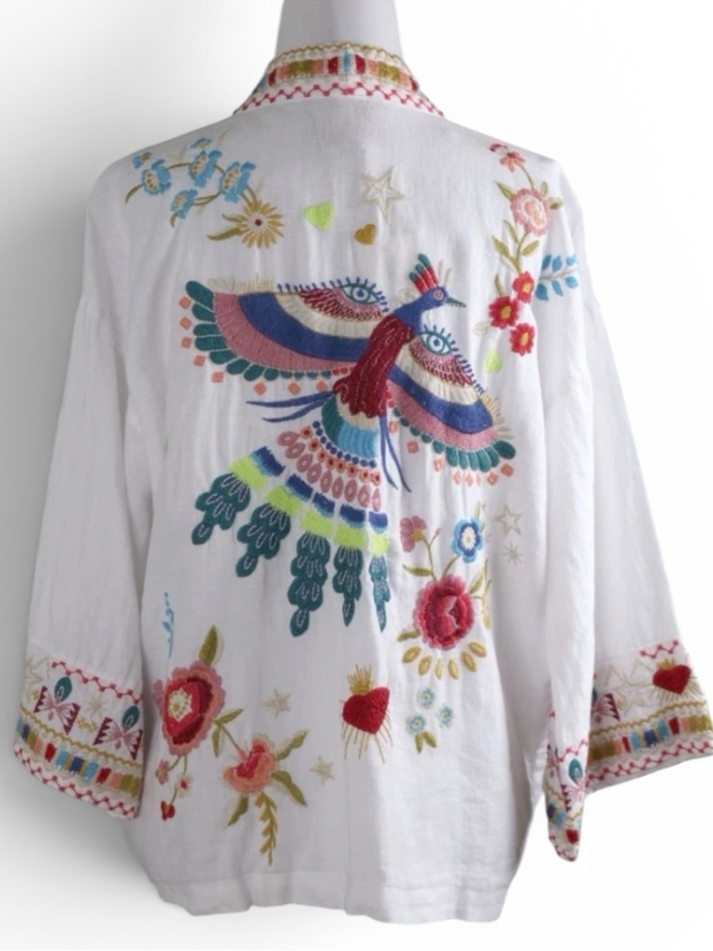 Johnny Was Maris Phoenix heavily embroidered kimono jacket limited edition NWT